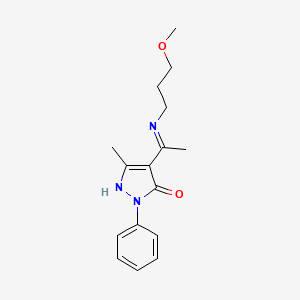 (4Z)-4-{1-[(3-methoxypropyl)amino]ethylidene}-5-methyl-2-phenyl-2,4-dihydro-3H-pyrazol-3-one