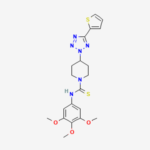 4-[5-(thiophen-2-yl)-2H-tetrazol-2-yl]-N-(3,4,5-trimethoxyphenyl)piperidine-1-carbothioamide