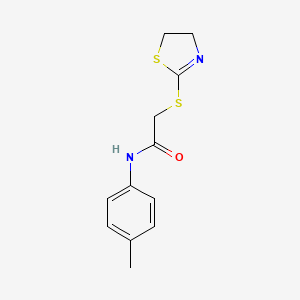 molecular formula C12H14N2OS2 B10868275 2-(4,5-dihydro-1,3-thiazol-2-ylsulfanyl)-N-(4-methylphenyl)acetamide CAS No. 5303-59-3