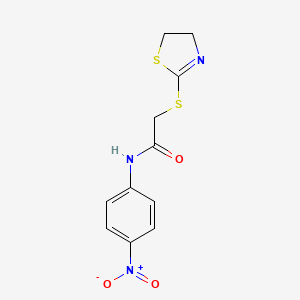 2-(4,5-dihydro-1,3-thiazol-2-ylsulfanyl)-N-(4-nitrophenyl)acetamide