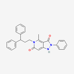 5-(3,3-diphenylpropyl)-4-methyl-2-phenyl-1H-pyrazolo[4,3-c]pyridine-3,6(2H,5H)-dione