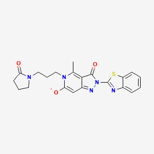 molecular formula C21H20N5O3S- B10868306 2-(1,3-benzothiazol-2-yl)-4-methyl-3-oxo-5-[3-(2-oxopyrrolidin-1-yl)propyl]-3,5-dihydro-2H-pyrazolo[4,3-c]pyridin-6-olate 