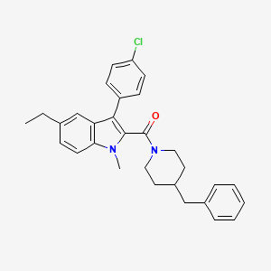 molecular formula C30H31ClN2O B10868315 (4-benzylpiperidin-1-yl)[3-(4-chlorophenyl)-5-ethyl-1-methyl-1H-indol-2-yl]methanone 