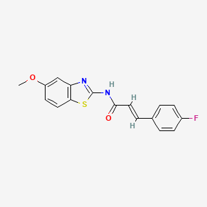 molecular formula C17H13FN2O2S B10868325 (2E)-3-(4-fluorophenyl)-N-[(2E)-5-methoxy-1,3-benzothiazol-2(3H)-ylidene]prop-2-enamide 