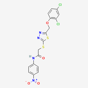 2-({5-[(2,4-dichlorophenoxy)methyl]-1,3,4-thiadiazol-2-yl}sulfanyl)-N-(4-nitrophenyl)acetamide