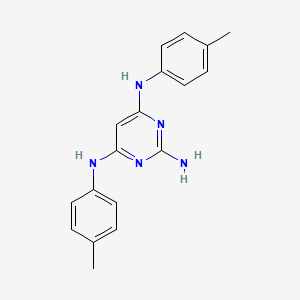 N~4~,N~6~-bis(4-methylphenyl)pyrimidine-2,4,6-triamine