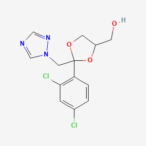 molecular formula C13H13Cl2N3O3 B10868376 [2-(2,4-dichlorophenyl)-2-(1H-1,2,4-triazol-1-ylmethyl)-1,3-dioxolan-4-yl]methanol 