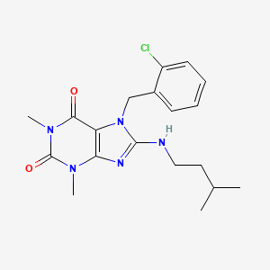 7-(2-chlorobenzyl)-1,3-dimethyl-8-[(3-methylbutyl)amino]-3,7-dihydro-1H-purine-2,6-dione