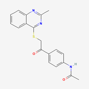 N-(4-{[(2-methylquinazolin-4-yl)sulfanyl]acetyl}phenyl)acetamide