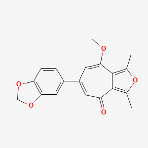 6-(1,3-benzodioxol-5-yl)-8-methoxy-1,3-dimethyl-4H-cyclohepta[c]furan-4-one