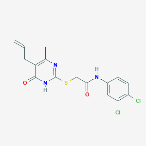 N-(3,4-dichlorophenyl)-2-{[4-hydroxy-6-methyl-5-(prop-2-en-1-yl)pyrimidin-2-yl]sulfanyl}acetamide