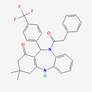 molecular formula C30H27F3N2O2 B10868444 C30H27F3N2O2 