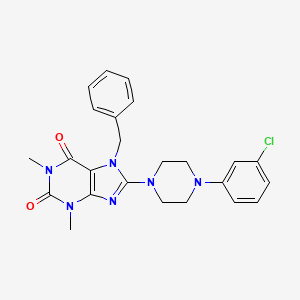 7-benzyl-8-[4-(3-chlorophenyl)piperazin-1-yl]-1,3-dimethyl-3,7-dihydro-1H-purine-2,6-dione