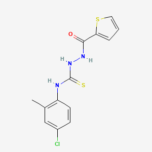 N-(4-chloro-2-methylphenyl)-2-(thiophen-2-ylcarbonyl)hydrazinecarbothioamide