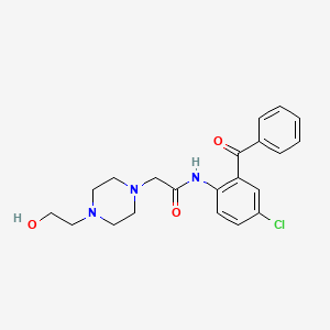 N-(2-benzoyl-4-chlorophenyl)-2-[4-(2-hydroxyethyl)piperazin-1-yl]acetamide