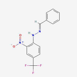 molecular formula C14H10F3N3O2 B10868483 (1E)-1-benzylidene-2-[2-nitro-4-(trifluoromethyl)phenyl]hydrazine 