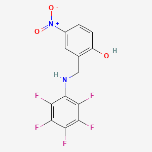 4-Nitro-2-[(2,3,4,5,6-pentafluoroanilino)methyl]phenol