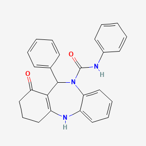 1-oxo-N,11-diphenyl-1,2,3,4,5,11-hexahydro-10H-dibenzo[b,e][1,4]diazepine-10-carboxamide