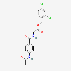 molecular formula C18H16Cl2N2O4 B10868543 2,4-Dichlorobenzyl 2-{[4-(acetylamino)benzoyl]amino}acetate 