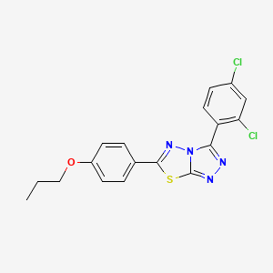 3-(2,4-Dichlorophenyl)-6-(4-propoxyphenyl)[1,2,4]triazolo[3,4-b][1,3,4]thiadiazole