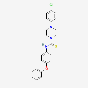 4-(4-chlorophenyl)-N-(4-phenoxyphenyl)piperazine-1-carbothioamide