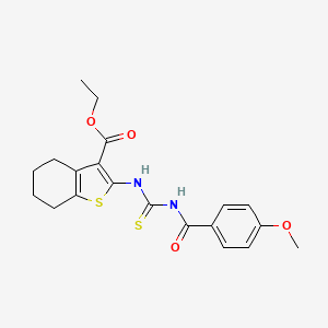 Ethyl 2-({[(4-methoxyphenyl)carbonyl]carbamothioyl}amino)-4,5,6,7-tetrahydro-1-benzothiophene-3-carboxylate