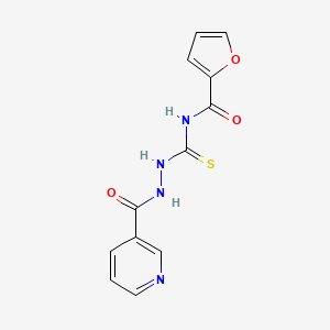 N-{[2-(pyridin-3-ylcarbonyl)hydrazinyl]carbonothioyl}furan-2-carboxamide