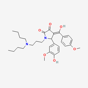 1-[3-(dibutylamino)propyl]-3-hydroxy-5-(4-hydroxy-3-methoxyphenyl)-4-[(4-methoxyphenyl)carbonyl]-1,5-dihydro-2H-pyrrol-2-one