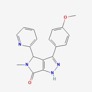 3-(4-methoxyphenyl)-5-methyl-4-(pyridin-2-yl)-4,5-dihydropyrrolo[3,4-c]pyrazol-6(2H)-one