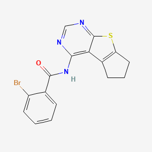 2-bromo-N-(6,7-dihydro-5H-cyclopenta[4,5]thieno[2,3-d]pyrimidin-4-yl)benzamide