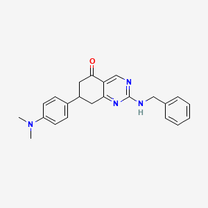 2-(benzylamino)-7-[4-(dimethylamino)phenyl]-7,8-dihydroquinazolin-5(6H)-one