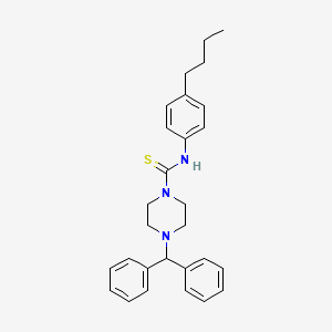 molecular formula C28H33N3S B10868690 N-(4-butylphenyl)-4-(diphenylmethyl)piperazine-1-carbothioamide 