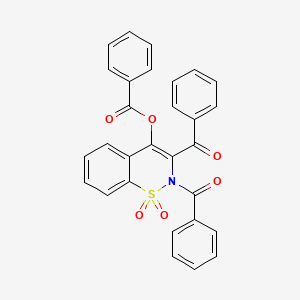 1,1-dioxido-2,3-bis(phenylcarbonyl)-2H-1,2-benzothiazin-4-yl benzoate