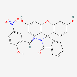 3',6'-Dihydroxy-2-[(2-hydroxy-5-nitrobenzylidene)amino]spiro[isoindole-1,9'-xanthen]-3(2H)-one