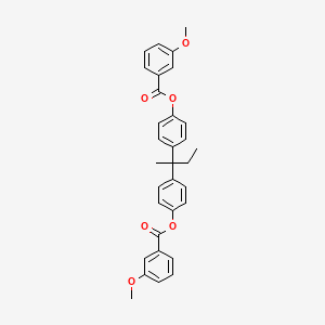 molecular formula C32H30O6 B10868703 Butane-2,2-diyldibenzene-4,1-diyl bis(3-methoxybenzoate) 