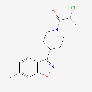 2-Chloro-1-[4-(6-fluoro-1,2-benzisoxazol-3-YL)piperidino]-1-propanone