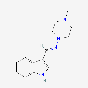 molecular formula C14H18N4 B10868714 N-[(E)-1H-indol-3-ylmethylidene]-4-methylpiperazin-1-amine 