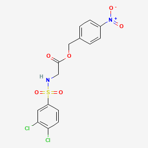 molecular formula C15H12Cl2N2O6S B10868717 4-nitrobenzyl N-[(3,4-dichlorophenyl)sulfonyl]glycinate 