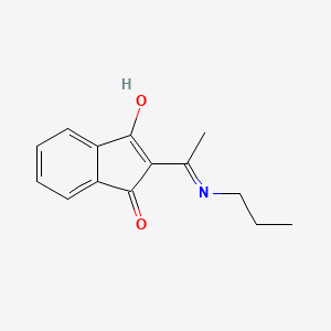 molecular formula C14H15NO2 B10868734 2-[1-(propylamino)ethylidene]-1H-indene-1,3(2H)-dione 