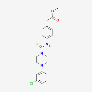 molecular formula C20H22ClN3O2S B10868743 Methyl [4-({[4-(3-chlorophenyl)piperazin-1-yl]carbonothioyl}amino)phenyl]acetate 