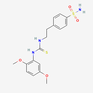 molecular formula C17H21N3O4S2 B10868746 4-(2-{[(2,5-Dimethoxyphenyl)carbamothioyl]amino}ethyl)benzenesulfonamide 