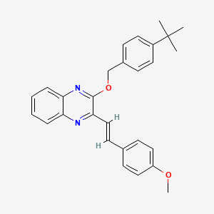 2-[(4-tert-butylbenzyl)oxy]-3-[(E)-2-(4-methoxyphenyl)ethenyl]quinoxaline