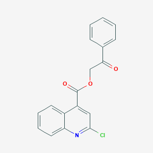 molecular formula C18H12ClNO3 B10868760 2-Oxo-2-phenylethyl 2-chloroquinoline-4-carboxylate 