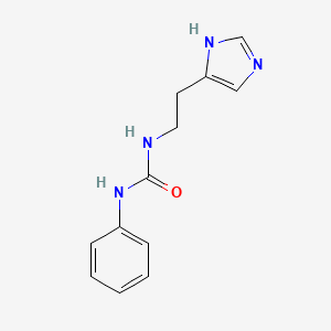 molecular formula C12H14N4O B10868783 1-[2-(1H-imidazol-4-yl)ethyl]-3-phenylurea 