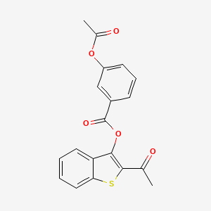 2-Acetyl-1-benzothiophen-3-yl 3-(acetyloxy)benzoate