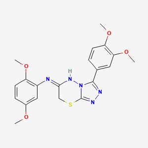 N-(2,5-dimethoxyphenyl)-3-(3,4-dimethoxyphenyl)-7H-[1,2,4]triazolo[3,4-b][1,3,4]thiadiazin-6-amine