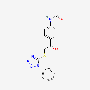 Acetamide, N-[4-[2-[(1-phenyl-1H-1,2,3,4-tetrazol-5-yl)thio]acetyl]phenyl]-