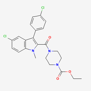 ethyl 4-{[5-chloro-3-(4-chlorophenyl)-1-methyl-1H-indol-2-yl]carbonyl}piperazine-1-carboxylate