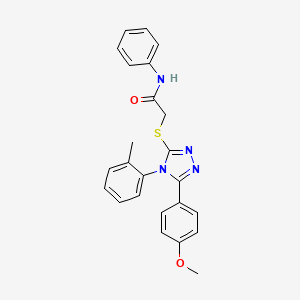 2-{[5-(4-methoxyphenyl)-4-(2-methylphenyl)-4H-1,2,4-triazol-3-yl]sulfanyl}-N-phenylacetamide