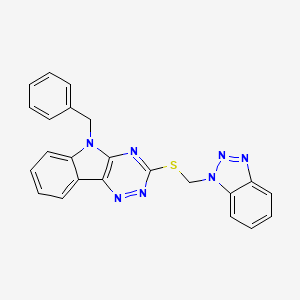 3-[(1H-benzotriazol-1-ylmethyl)sulfanyl]-5-benzyl-5H-[1,2,4]triazino[5,6-b]indole